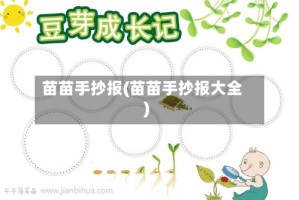 苗苗手抄报(苗苗手抄报大全)