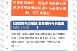 【西安市限行信息,西安限行号码查询】