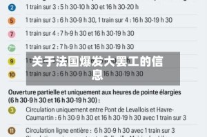 关于法国爆发大罢工的信息