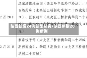 陕西新增24例新型肺炎/陕西新增20例病例