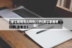 浙江新增本土阳性17例(浙江新增感染)