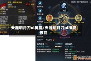 天涯明月刀ol神威/天涯明月刀ol神威技能