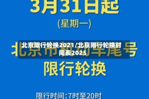 北京限行轮换2021/北京限行轮换时间表2025