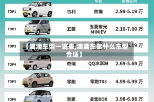 【滴滴车型一览表,滴滴车买什么车型合适】