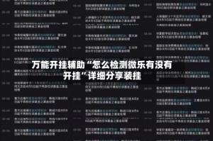 万能开挂辅助“怎么检测微乐有没有开挂”详细分享装挂