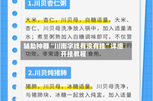 辅助神器“川南字牌有没有挂”详细开挂教程