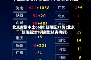 北京新增本土66例:朝阳区31例(北京朝阳新增1例新型肺炎病例)