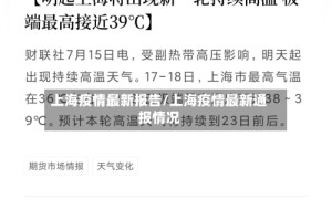 上海疫情最新报告/上海疫情最新通报情况