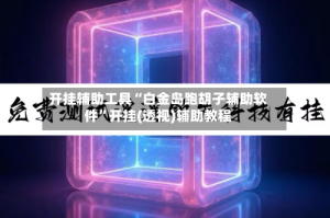 开挂辅助工具“白金岛跑胡子辅助软件”开挂(透视)辅助教程