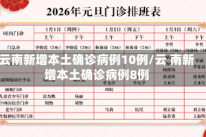 云南新增本土确诊病例10例/云 南新增本土确诊病例8例
