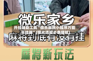 开挂辅助工具“微乐麻将小程序万能开挂器”(曝光透视必备猫腻)