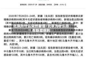 北京为什么突然新增/北京为什么总有新增病例
