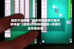 辅助开挂神器“闲来陕西麻将万能开挂神器”(透视)开挂辅助脚本+详细开挂安装教程