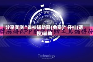 分享实测“雀神辅助器(免费)”开挂(透视)辅助