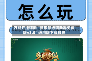 万能开挂辅助“微乐够级辅助器免费版v3.0”通用版下载教程