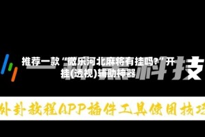 推荐一款“微乐河北麻将有挂吗?”开挂(透视)辅助神器