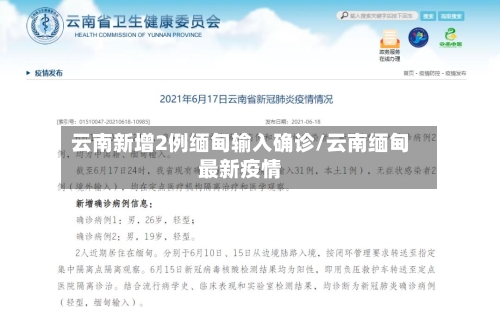 云南新增2例缅甸输入确诊/云南缅甸最新疫情-第1张图片