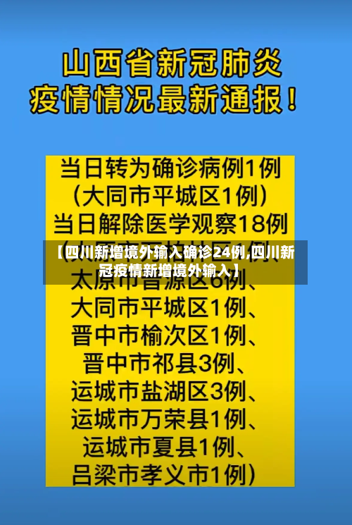 【四川新增境外输入确诊24例,四川新冠疫情新增境外输入】-第1张图片