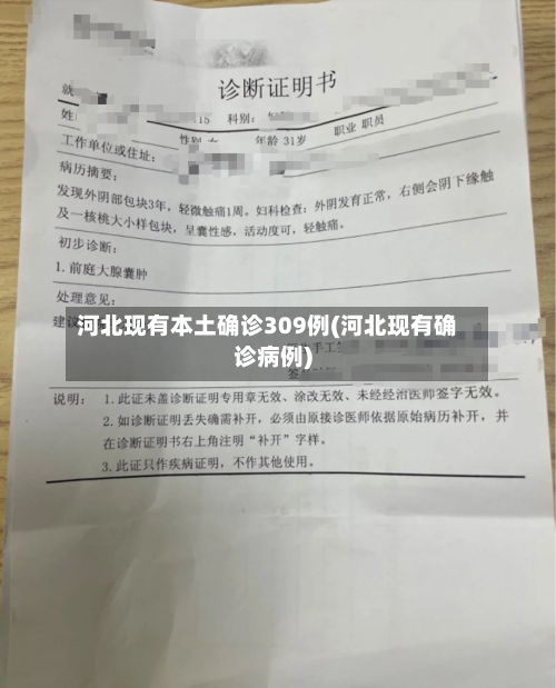 河北现有本土确诊309例(河北现有确诊病例)-第2张图片