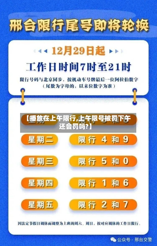 【播放在上午限行,上午限号被罚下午还会罚吗?】-第3张图片