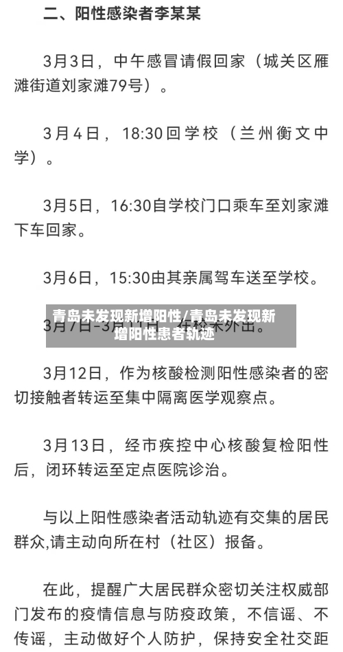 青岛未发现新增阳性/青岛未发现新增阳性患者轨迹-第2张图片