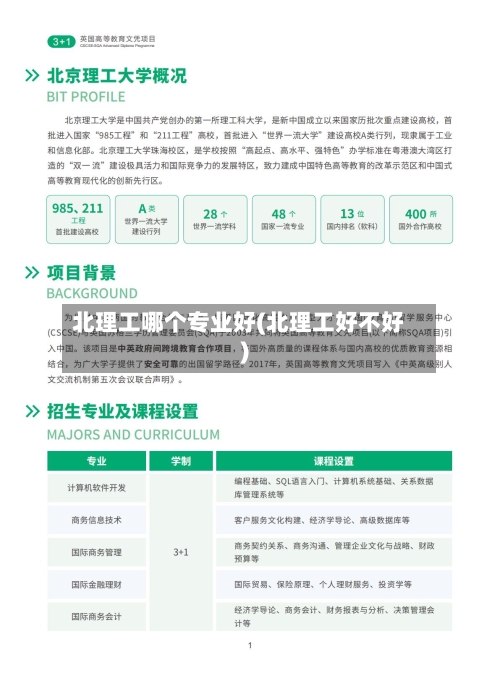 北理工哪个专业好(北理工好不好)-第1张图片
