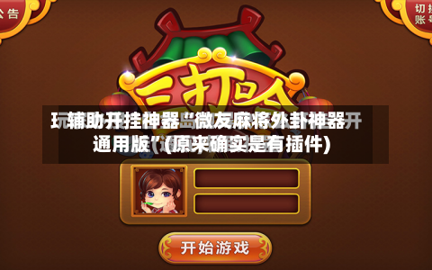 辅助开挂神器“微友麻将外卦神器通用版”(原来确实是有插件)-第2张图片