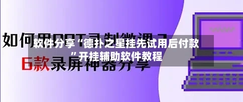 软件分享“德扑之星挂先试用后付款”开挂辅助软件教程-第1张图片