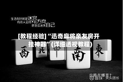 [教程经验]“迅奇麻将亲友房开挂神器”(详细透视教程)-第1张图片