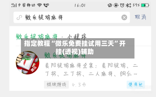 指定教程“微乐免费挂试用三天”开挂(透视)辅助-第1张图片