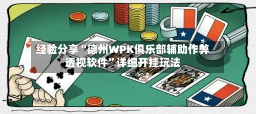 经验分享“德州WPK俱乐部辅助作弊透视软件”详细开挂玩法-第2张图片