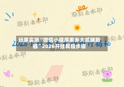 玩家实测“微信小程序家乡大贰辅助器”2026开挂教程步骤-第1张图片