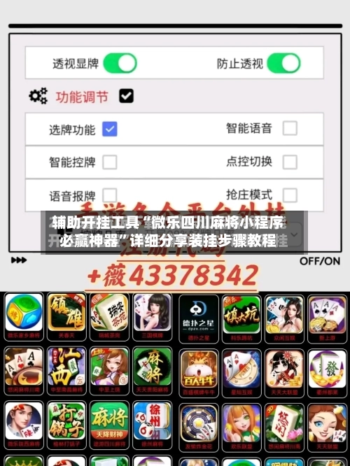 辅助开挂工具“微乐四川麻将小程序必赢神器”详细分享装挂步骤教程-第2张图片