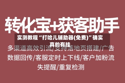 实测教程“打哈儿辅助器(免费)”确实真的有挂-第3张图片