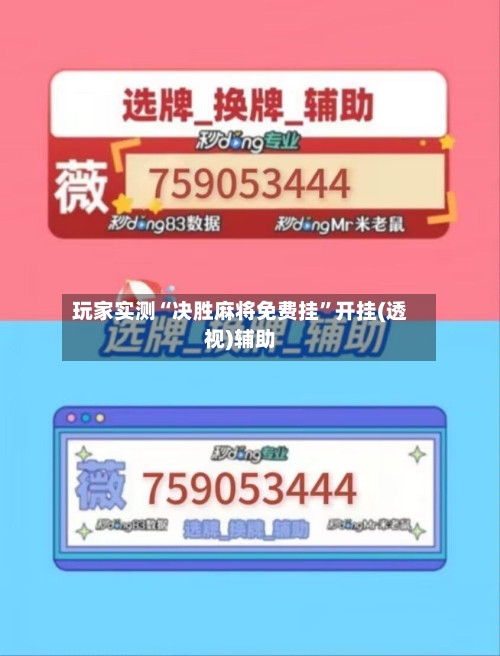 玩家实测“决胜麻将免费挂	”开挂(透视)辅助-第2张图片