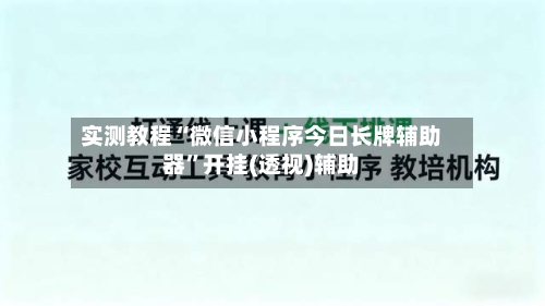 实测教程“微信小程序今日长牌辅助器	”开挂(透视)辅助-第2张图片