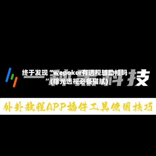 终于发现“wepoker有透视辅助挂吗”(曝光透视必备猫腻)-第3张图片