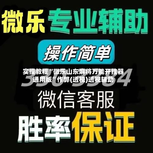 实操教程“微乐山东麻将万能开挂器通用版”作弊(透视)透视辅助-第1张图片
