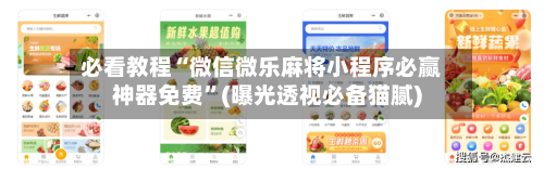 必看教程“微信微乐麻将小程序必赢神器免费”(曝光透视必备猫腻)-第2张图片