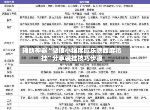 辅助神器“微信小程序微乐陕西麻将挂”分享装挂技巧步骤-第1张图片