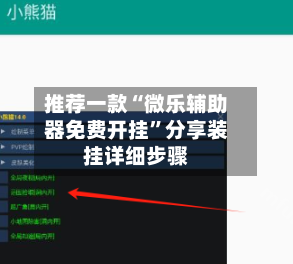 推荐一款“微乐辅助器免费开挂	”分享装挂详细步骤-第2张图片