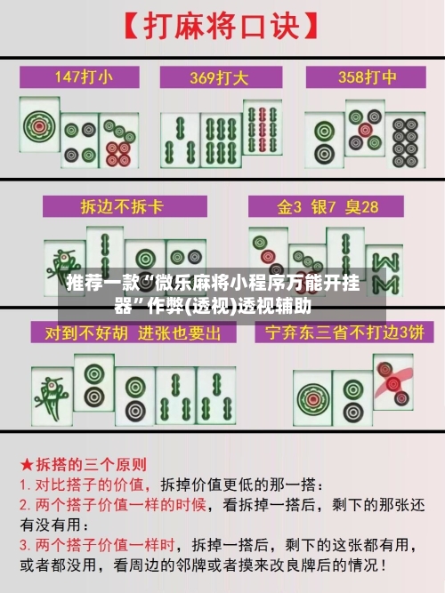 推荐一款“微乐麻将小程序万能开挂器”作弊(透视)透视辅助-第1张图片