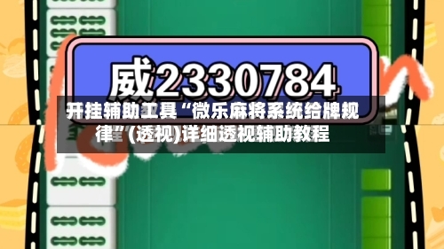 开挂辅助工具“微乐麻将系统给牌规律”(透视)详细透视辅助教程-第3张图片