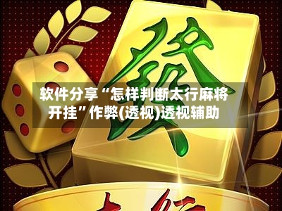 软件分享“怎样判断太行麻将开挂”作弊(透视)透视辅助-第2张图片