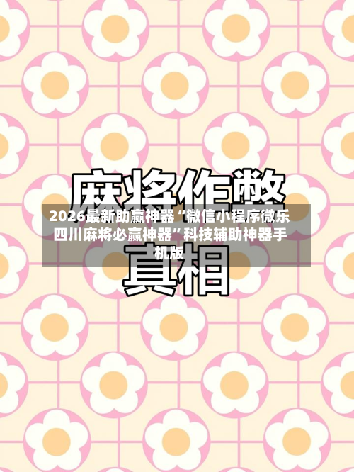 2026最新助赢神器“微信小程序微乐四川麻将必赢神器”科技辅助神器手机版-第1张图片