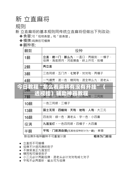 今日教程“怎么看麻将有没有开挂	”（透视挂）辅助神器教程-第1张图片