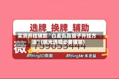 实测开挂辅助“白金岛跑胡子开挂方法	”(曝光透视必备猫腻)-第1张图片