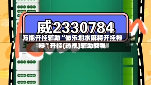 万能开挂辅助“微乐划水麻将开挂神器”开挂(透视)辅助教程-第2张图片