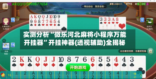 实测分析“微乐河北麻将小程序万能开挂器	”开挂神器{透视辅助}全揭秘-第1张图片