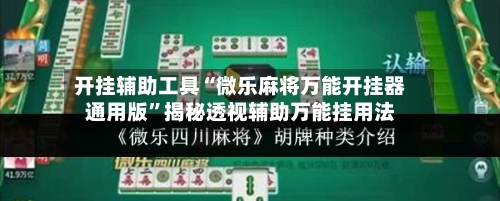 开挂辅助工具“微乐麻将万能开挂器通用版	”揭秘透视辅助万能挂用法-第1张图片